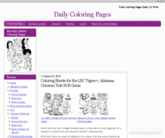 Dailycoloringpages.com(Free Coloring Pages Daily To Print) Screenshot