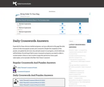 Dailycrossword.info(Daily Crosswords Answers) Screenshot