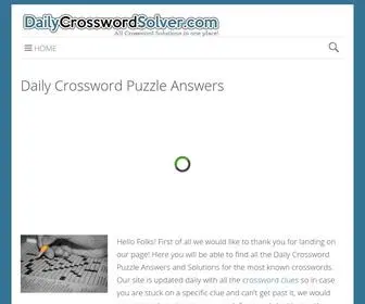 Dailycrosswordsolver.com(Daily Crossword Puzzle Answers) Screenshot
