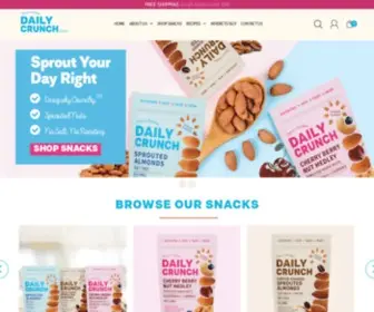 Dailycrunchsnacks.com(Organic Sprouted Nuts) Screenshot