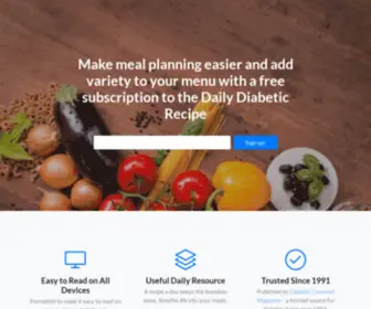 Dailydiabeticrecipe.com(Daily Diabetic Recipe) Screenshot