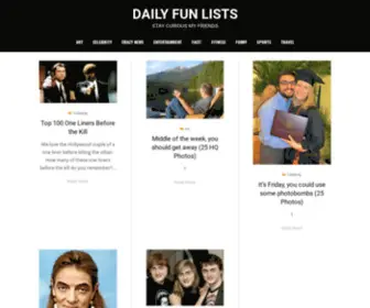 Dailyfunlists.com(Stay curious my friends) Screenshot