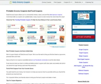 Dailygrocerycoupon.com(Printable Grocery Coupons and Food Coupons) Screenshot