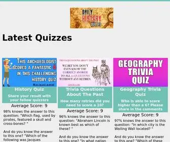 DailyhistoryQuizzes.com(Daily History Quizzes Home) Screenshot