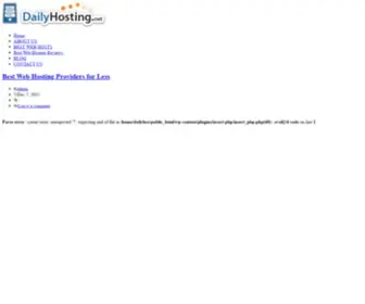 Dailyhosting.net(Cheap Web Hosting ProvidersBest In Class Companies) Screenshot