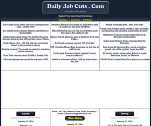 Dailyjobcuts.com(Daily Job Cuts / Lay offs) Screenshot