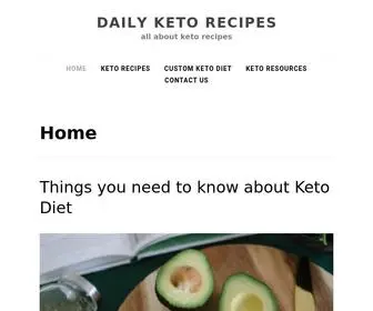 Dailyketorecipes.co(Keto recipes for breakfast and dinner) Screenshot