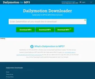 DailymotiontoMP3.com Screenshot