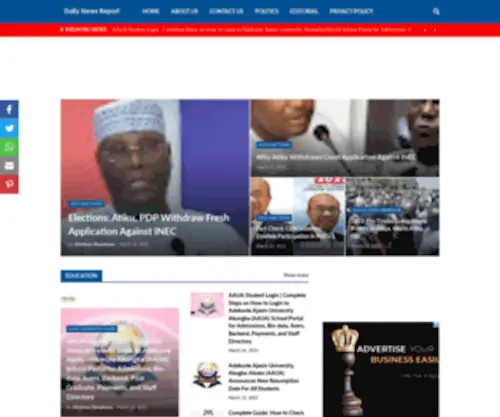 Dailynewsreport.com.ng(Daily News Report) Screenshot