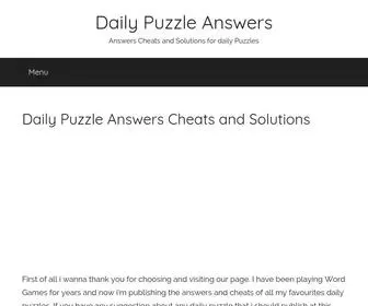 Dailypuzzleanswers.org(Daily Puzzle Answers Cheats and Solutions) Screenshot