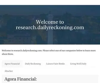 Dailyreckoning.com(Economic News and Ideas on Debt) Screenshot