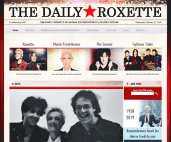 Dailyroxette.com(The Daily Roxette) Screenshot