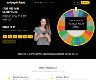 Dailyspin2Win.com(Dailyspin2win) Screenshot
