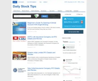 Dailystocktips.co.in(Daily Stock Tips and Advice for New and Experienced Traders) Screenshot
