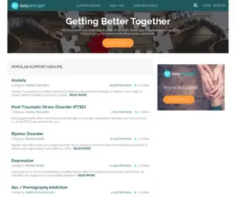 Dailystrength.org(Online Support Groups and Forums at DailyStrength) Screenshot