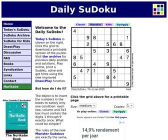 Dailysudoku.com(The daily sudoku) Screenshot