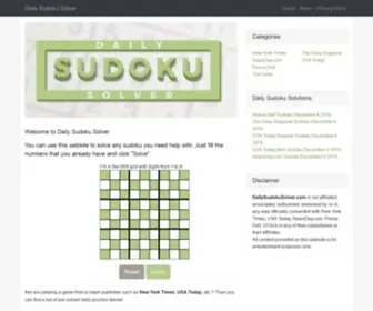 Dailysudokusolver.com(dailysudokusolver) Screenshot