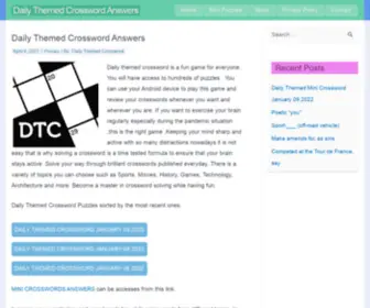 Dailythemedcrosswordsanswers.com(Daily Themed Crossword Answers) Screenshot