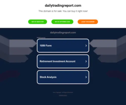 Dailytradingreport.com(The Daily Trading Report) Screenshot