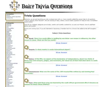 Dailytriviaquestions.com(Daily Trivia Questions) Screenshot