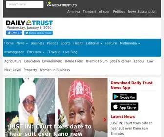 Dailytrust.com.ng(Daily Trust newspaper) Screenshot
