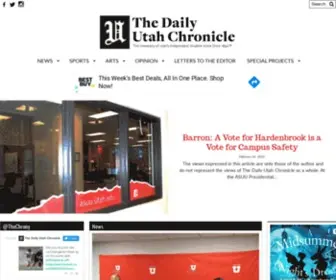Dailyutahchronicle.com(The University of Utah's Independent Student Voice) Screenshot