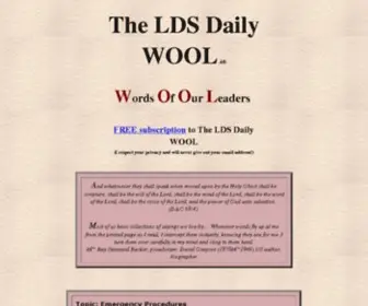 Dailywool.net(The LDS Daily WOOL) Screenshot