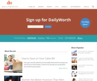 Dailyworth.com(Personal Finance Advice for Women by Jean Chatzky) Screenshot