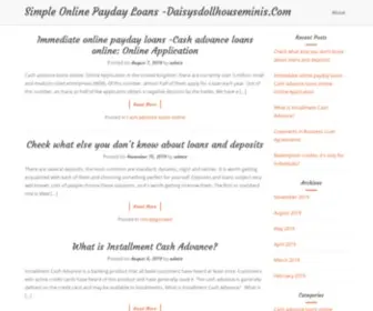 Daisysdollhouseminis.com(Simple Online Payday Loans) Screenshot