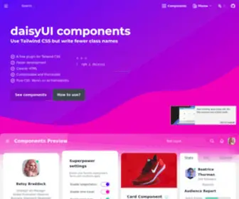 Daisyui.com(Best Tailwind Components Library) Screenshot