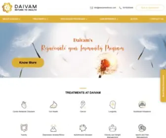 Daivamwellness.com(A functional medicine center for disease reversal providing holistic treatments for cancer) Screenshot