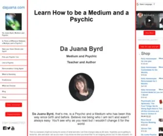 Dajuana.com(Learn How to be a Medium and a Psychic) Screenshot