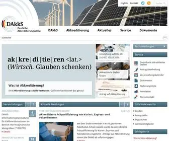 Dakks.de(Die Deutsche Akkreditierungsstelle GmbH (DAkkS)) Screenshot