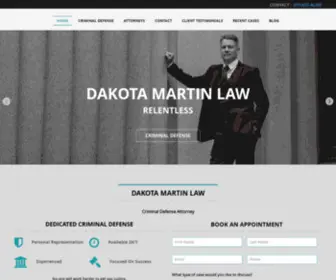 Dakotamartinlaw.com(Lawyer Dakota Martin) Screenshot