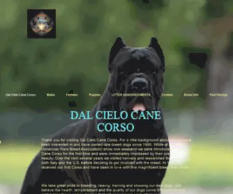 Dalcielocanecorso.com(Cane Corso) Screenshot