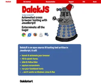 Dalekjs.com(Automated cross browser testing with JavaScript) Screenshot