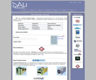 Dalitech.com(DALI Technical Sales) Screenshot