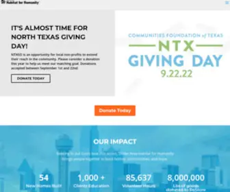 Dallas-Habitat.org(Dallas Habitat) Screenshot