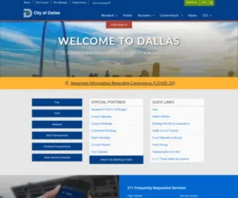 Dallascityhall.com(The City of Dallas) Screenshot