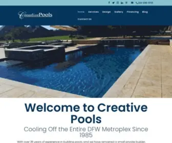 Dallascreativepools.com(Dallas Texas Pool Installation and Design) Screenshot