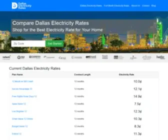 Dallaselectricityrates.com(Compare Dallas Electricity Rates) Screenshot