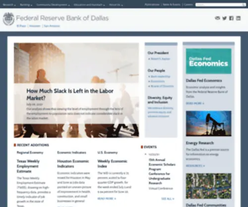 Dallasfed.com(Federal Reserve Bank of Dallas) Screenshot