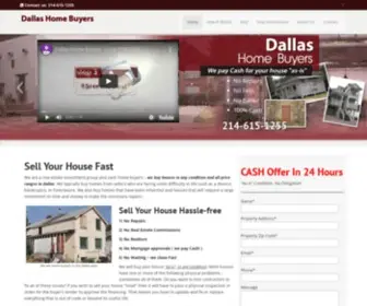 Dallashomebuyers.net(Sell your house FAST. Dallas Home Buyers will buy your home in "as) Screenshot