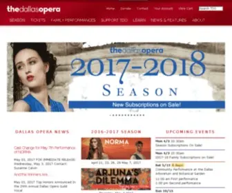 Dallasopera.org(The Dallas Opera) Screenshot