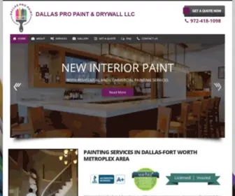 Dallaspropaint.com(Contact Dallas Pro Paint & Drywall LLC at 972) Screenshot