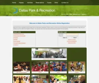 Dallasrectrac.org(WebTrac) Screenshot