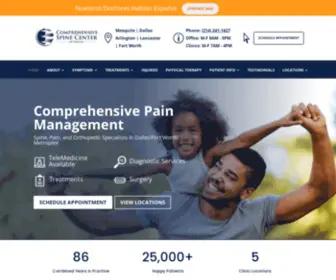 Dallasspine.com(Orthopedic, Spine, & Pain Management Clinic) Screenshot