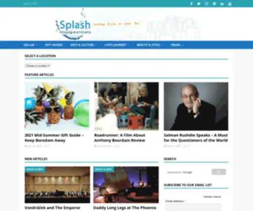 Dallassplash.com(Splash Magazines Worldwide) Screenshot