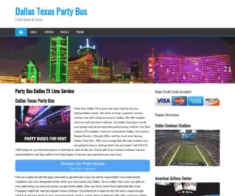 Dallastexaspartybus.com(Dallas Texas Party Bus) Screenshot