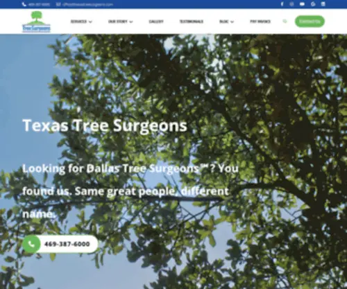 Dallastreeservice.com(Tree Care Services) Screenshot